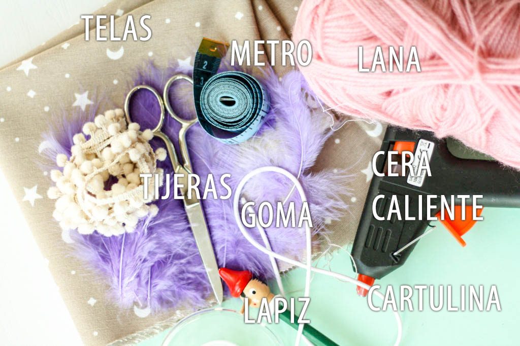 Materiales para gorro arlequin